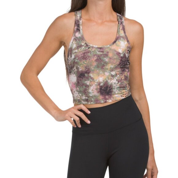 NEW CALVIN KLEIN Printed Scoop Neck Crop Top Multi for women 163mtn - Picture 5 of 5